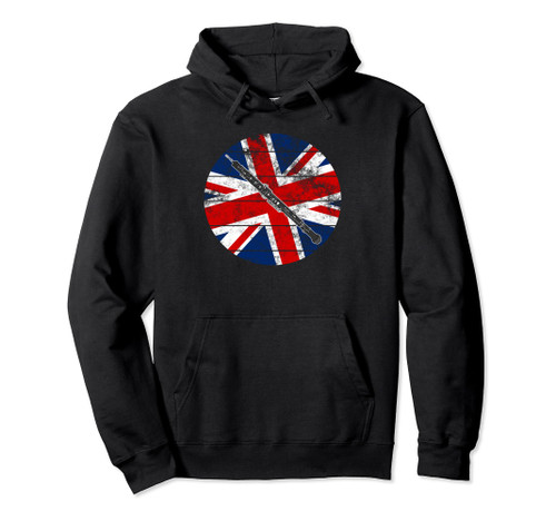 Oboe UK Flag Oboist Woodwind Player British Musician Pullover Hoodie Oboe UK Flag Oboist Woodwind Player British Musician Pullover Hoodie
