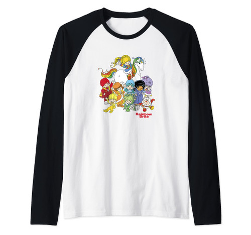 Rainbow Brite & Friends Vintage Color Kids And Sprites Group Raglan Baseball Tee