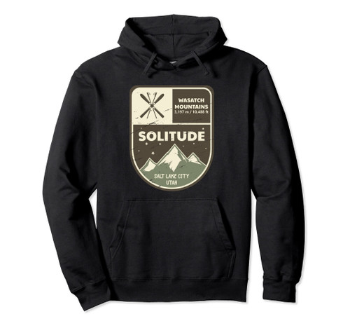 Solitude Wasatch Mountains Utah Vintage Pullover Hoodie
