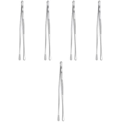 Yardwe 5pcs Grill Tweezers Barbecue Tong Bread Tongs Metal Food Tong Toast Tong for Sugar Cube Serving Food Tong Bbq Tongs Tong for Frying Steak Tong Stainless Steel Cooking Ice Tongs