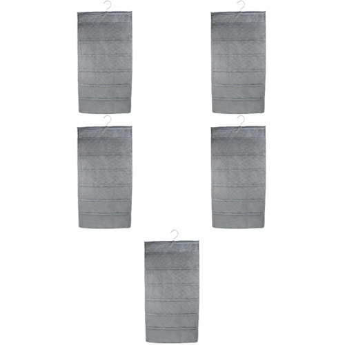 Zerodeko 5pcs Hanging Wardrobe Storage Organizer Cloth Hanging Shelf Underpants Organizer Hidden Shelf Brackets Dual Side Closet Hanging Organizer Oxford Cloth Coat Hanger Bikini