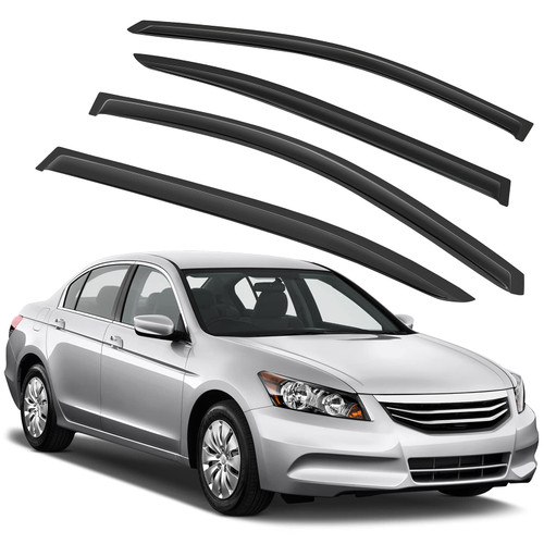 SCITOO Window Visors Outside Mount Window Visor Deflector Rain Guard Compatible with 2008-2012 for Honda for Accord 4Pcs Set