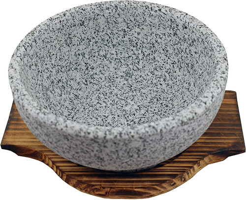 Sunrise Kitchen Supply Natural Stone Bowl For Bibimbap and Soup (32 OZ)