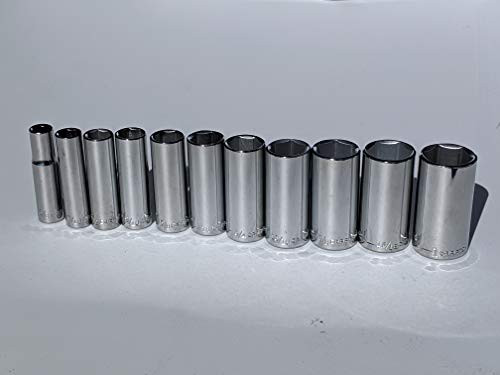 Craftsman 11 Pc SAE Standard 3/8 Drive 6 Point Deep Well Socket Set