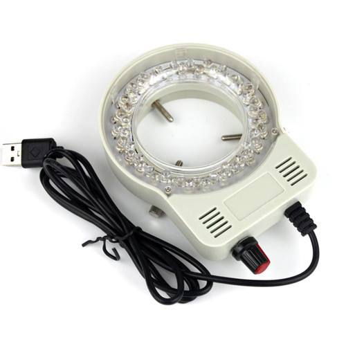 ZTBH Microscope Accessories Kit Industry Stereo Trinocular Microscope Adjustable 144 LED Ring Light Microscope Slides (Color : 52 LED)