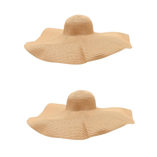 PACKOVE 2pcs Straw Hats for Women Floppy Sun Hats Large Sun Hats Summer Bucket Hats for Women Womens Sun Straw Hat Wide Ladies Sun Hat Sun Hats for Women Women's Fashion Beach Hat PACKOVE 2pcs Straw Hats for Women Floppy Sun Hats Large Sun Hats Summer Bucket Hats for Women Womens Sun Straw Hat Wide Ladies Sun Hat Sun Hats for Women Women's Fashion Beach Hat