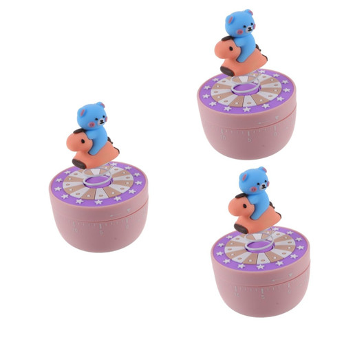 LIFKOME 3pcs Kitchen Timer Desk Learning Timer Kitchen Cooking Timer Portable Time Reminder Visual Manager Cooking Timer for Kitchen Visual Timer for Egg Timer Cute Timer Cartoon Tool Work