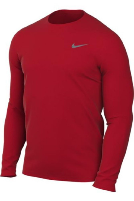 Nike Men's Team Legend Long Sleeve Tee Shirt (Medium, Red)