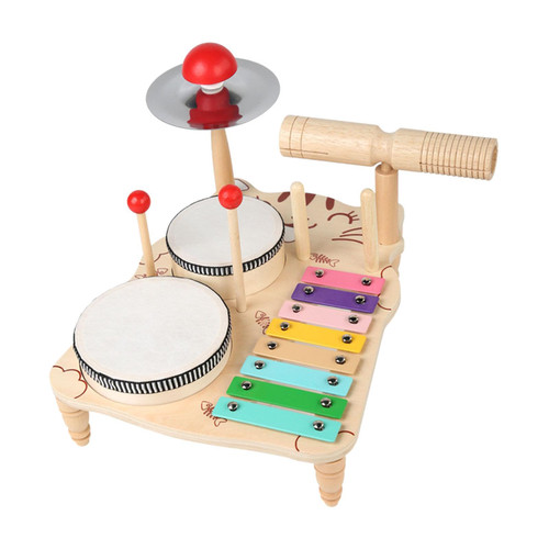 MYCENSE Drum Xylophone Toy Baby Musical Toys Musical Toy Baby Drum Set Montessori Music Instruments for Boy Girl Kids Children