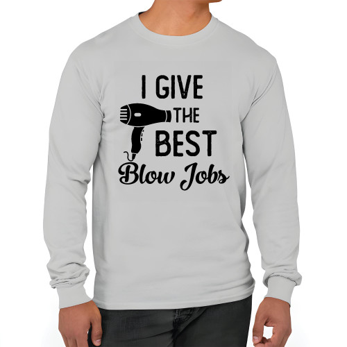 Hairdryer I give the best blow jobs funny quote Hair Stylist Hairdresser Ideas Barbers Coiffeurs White and Muticolor Unisex Long Sleeve T Shirt Hairdryer I give the best blow jobs funny quote Hair Stylist Hairdresser Ideas Barbers Coiffeurs White and Muticolor Unisex Long Sleeve T Shirt