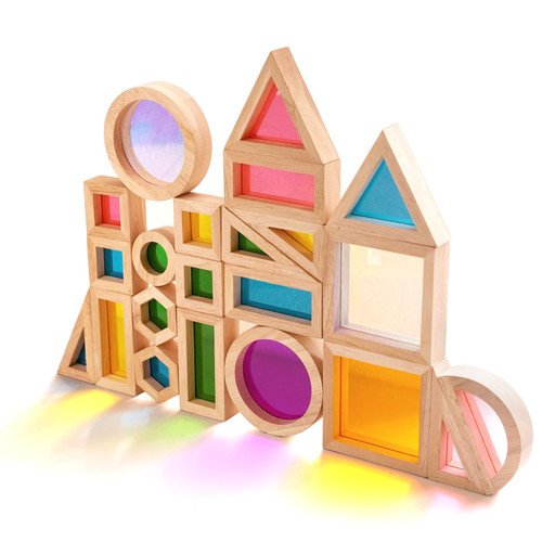 Wooden Rainbow Building Blocks for Kids 32 Pcs Rainbow Stacker Stacking Blocks Game Colorful Construction Toys Preschool Learning Educational Toys -Geometry Wooden Blocks for Boys & Girls Wooden Rainbow Building Blocks for Kids 32 Pcs Rainbow Stacker Stacking Blocks Game Colorful Construction Toys Preschool Learning Educational Toys -Geometry Wooden Blocks for Boys & Girls
