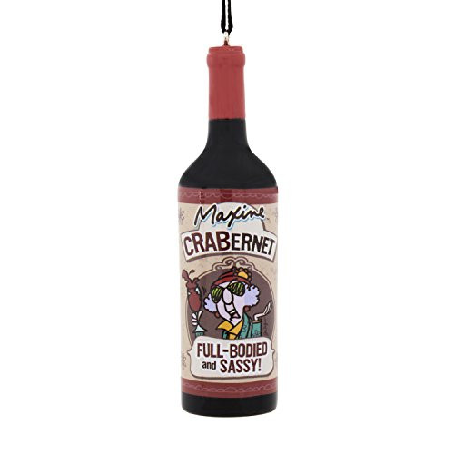 Hallmark Christmas Ornament, Maxine Red Wine Bottle