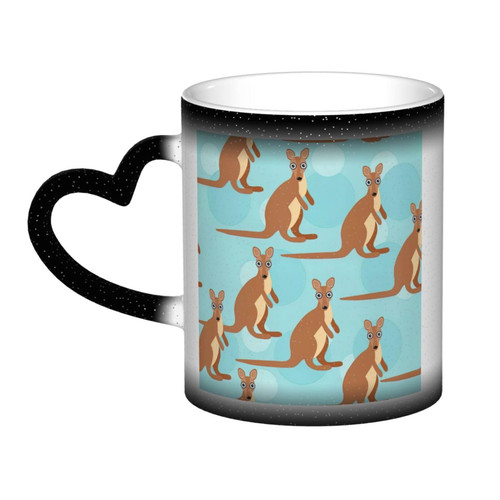 Funny for Kangaroo Zoo Color Changing Mug - Thermochromic Magic - Perfect for Camping, Gift-Ready Creative Design Funny for Kangaroo Zoo Color Changing Mug - Thermochromic Magic - Perfect for Camping, Gift-Ready Creative Design