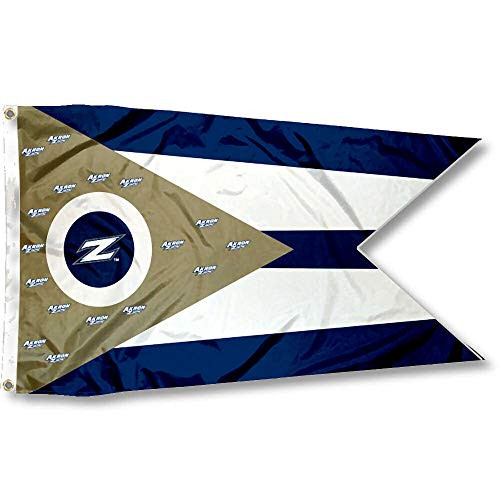 College Flags and Banners Co. Akron Zips State of Ohio Flag