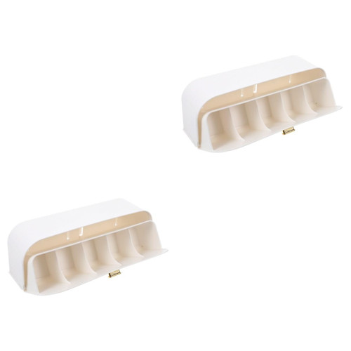 Garneck 2pcs Socks Storage Box Hanging Storage Organizer Socks Dividers Wall Mounted Shelves for Storage Hanging Drawers for Closet Bra Storage Cabinet Drawer Pp Wardrobe White Compartment