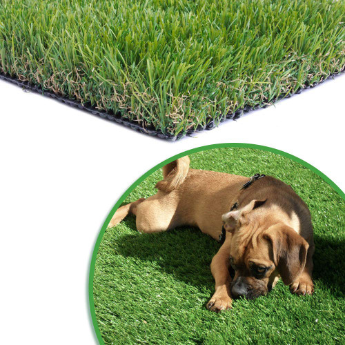 Shuonuo 35mm Artificial Turf Lawn Fake Grass, 1.38" Pile Height Realistic Synthetic Grass, 3.3FTX5FT,Drainage Holes Indoor Outdoor Pet Faux Grass Astro Rug Carpet for Garden Backyard Patio Balcony