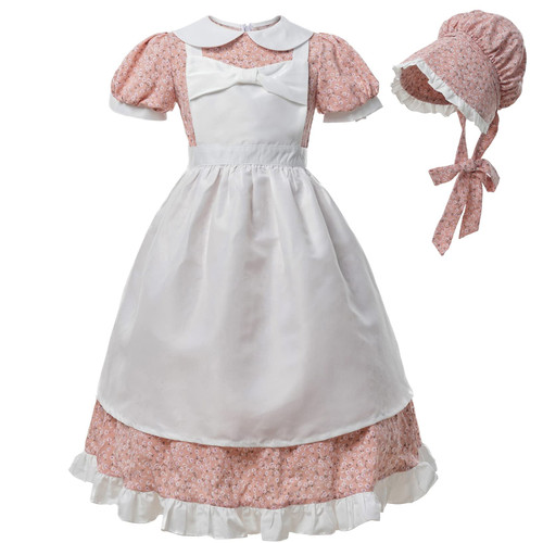 LSYYSKB Girls Pioneer Dress, Colonial Prairie Dresses, Girls Pioneer Colonial Dress Prairie Costumes LSYYSKB Girls Pioneer Dress, Colonial Prairie Dresses, Girls Pioneer Colonial Dress Prairie Costumes