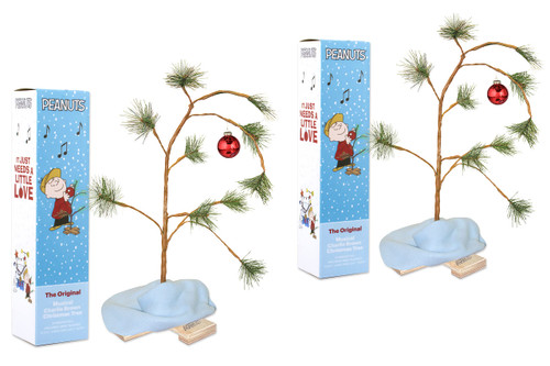 24-Inch Charlie Brown Musical Christmas Tree with Linus' Blanket, 2-Pack