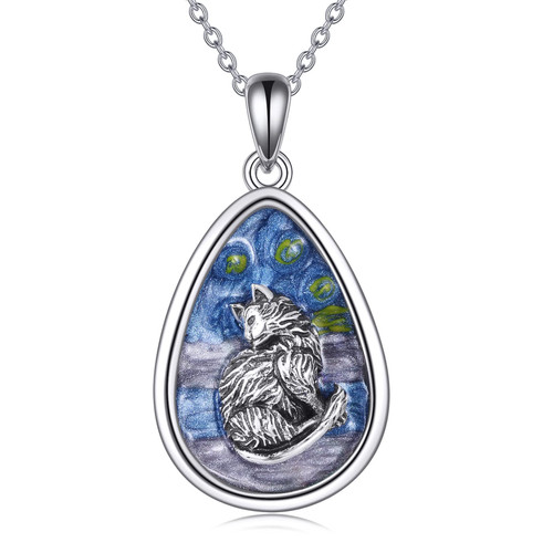 YFN Cat Necklaces Cat Jewelry for Women Sterling Silver Cat Gifts for Cat Lovers Cat Lover Gifts for Women Cat Lady Cat Themed Gifts Silver Cat Pendant 18" YFN Cat Necklaces Cat Jewelry for Women Sterling Silver Cat Gifts for Cat Lovers Cat Lover Gifts for Women Cat Lady Cat Themed Gifts Silver Cat Pendant 18"