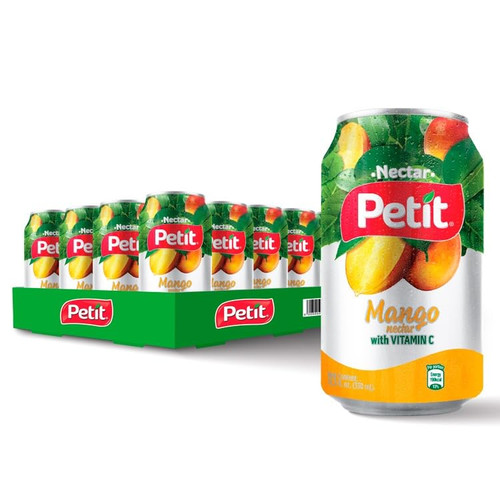 Petit | Mango Nectar | Recyclable Can | 330 ml | Pack of 24 | Fresh Beverage with Vitamin C