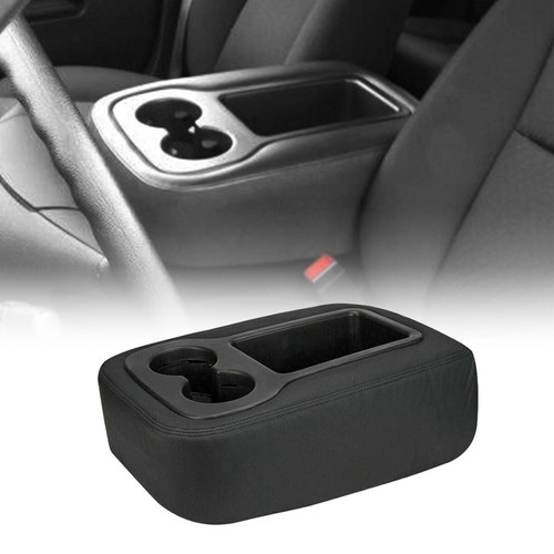 FZJDSD Black Jump Seat Armrest Cover Compatible with Chevy Silverado Tahoe Avalanche Suburban GMC Sierra Yukon Yukon XL 2007 2008 2009 2010 2011 2012 2013 2014 Center Console Cover with Zipper Design