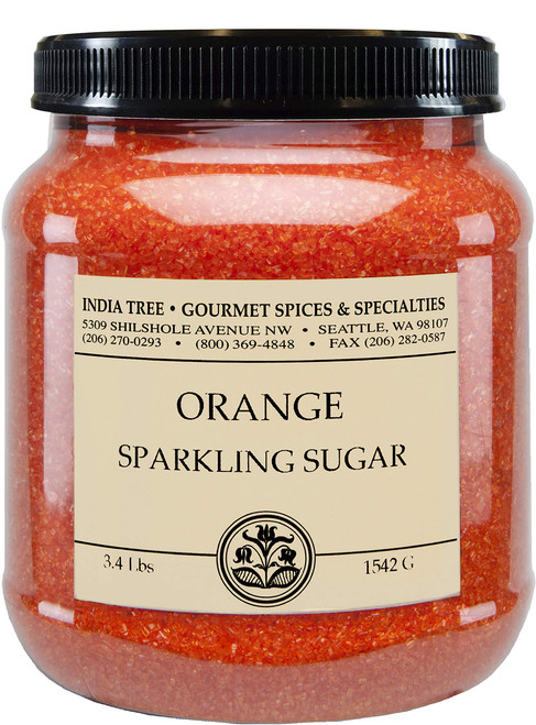 India Tree Popsicle Orange Sparkling Sugar, 3.4 lb (Pack of 2)