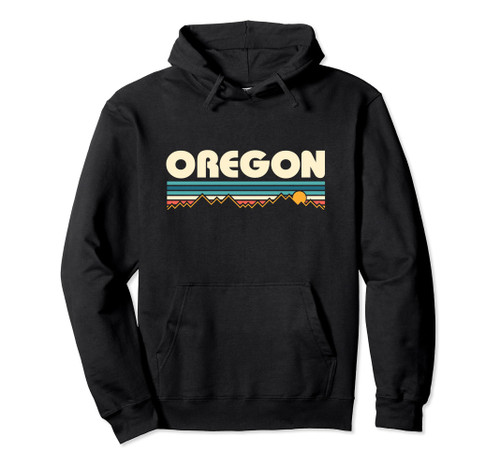 Vintage Oregon Retro PNW Mountain Camping Pullover Hoodie