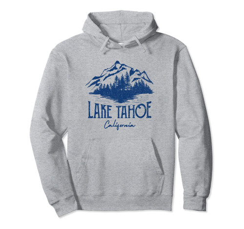 Lake Tahoe California Retro Mountain Vintage Pullover Hoodie