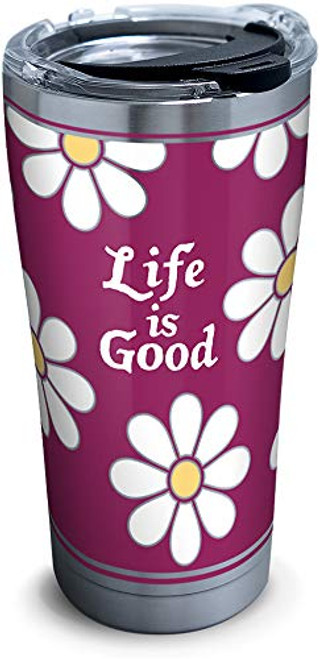 Tervis 1302580 Life is Good - All Over Stainless Steel Insulated Tumbler with Clear and Black Hammer Lid, 20 oz, Silver Tervis 1302580 Life is Good - All Over Stainless Steel Insulated Tumbler with Clear and Black Hammer Lid, 20 oz, Silver