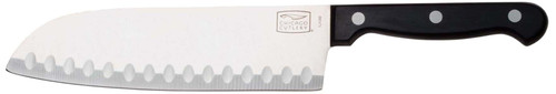 Chicago Cutlery 17.1 cm Stainless Steel Triple Rivet Polymer Handles Essentials Santoku Knife, Black