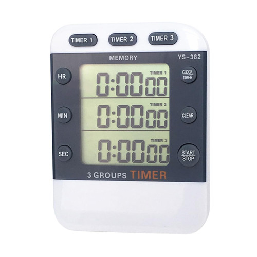 BESPORTBLE 2pcs 3 Timers Digital Timer Homework Clock Stopwatch Running Electronic Kitchen Timer Baking Timer Digital Classroom Timer Digital Clocks Movement Timer Magnetic Student
