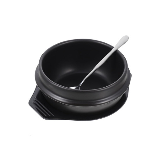 Zerodeko 1 Set Stone Pot for Bibimbap Stew Pot Nonstick Cookware Braising Pan with Lid Oven Clay Pot Bibimbap Bowl Ceramic Cookware Ceramic Cooking Pot Ceramics Rice Noodle Food