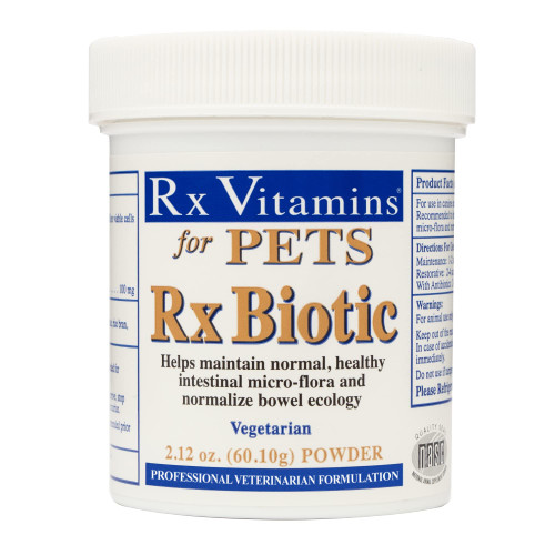 Rx Biotic for Pets 2.12 oz Powder - Professional Veterinary Formulas - Hypoallergenic & Vegetarian Rx Biotic for Pets 2.12 oz Powder - Professional Veterinary Formulas - Hypoallergenic & Vegetarian