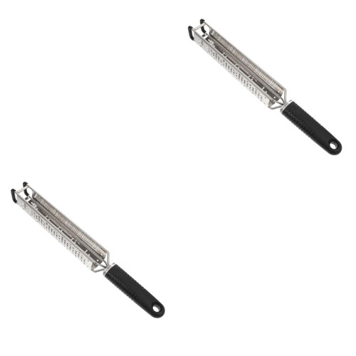 PRETYZOOM 2 Pcs Cheese Grater Potato Grater Ginger Grater Multi-functional Grater Butter Zester Cheese Zester Lemon Grinder Metal Lemon Zester Stainless Steel Tool Vegetable