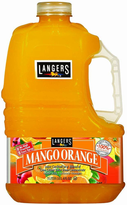 Langers Juice Cocktail, Mango Orange, 101.4 Ounce (Pack of 4)