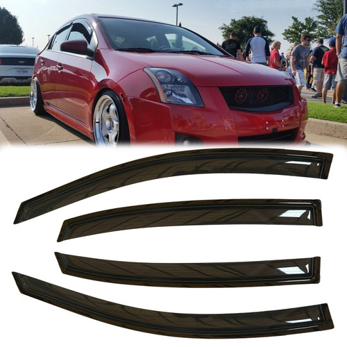 Deebior 4pcs Compatible with 2007-2012 Sentra Sun Rain Guard Wind Deflector Window Visors 94165