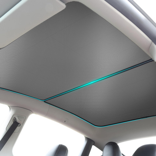 KHAWY Tesla Model Y Sunshade Roof, Sunroof Sun Shade with UV Reflective Heat Insulation for 2019-2023 Tesla Model Y, Black