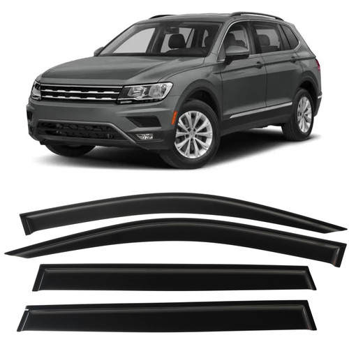 ZDKK 4PCS Window Visors Deflectors Vent Guards Sun Wind Rain Shield Fits for 2018-2023 Tiguan Car Window Visors