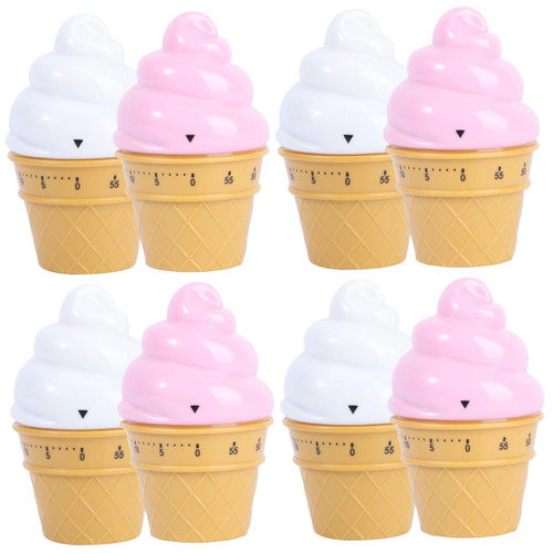 MAGICLULU 8 Pcs Ice Cream Timer 0-60 Minutes Timer Electric Timer Kid Tools Cartoon Timer Digital Timer for Kids Mechanical Cooking Timer Cartoon Kitchen Timer Child Plastic Manual Reminder