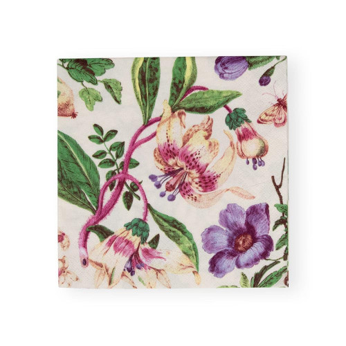 Porcelain Blooms Ivory Luncheon Napkins - 20 Per Package - 4 Units
