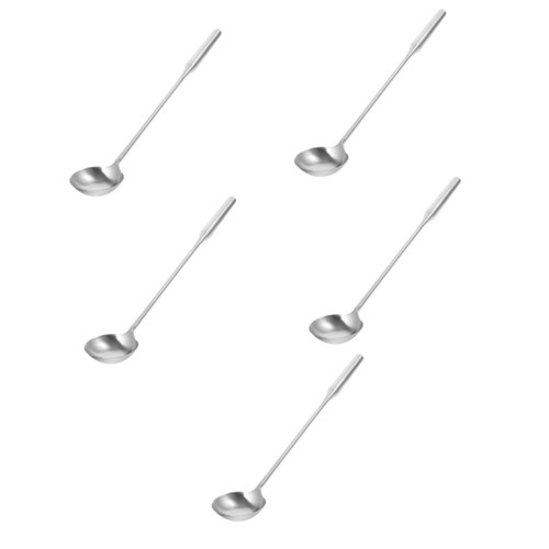 5pcs Chef Spoon Frypan Long Handle Ladle Pasta Ladle Metal Water Ladle Spoons for Cooking Oil Separating Ladle Serving Spoon Small Sauce Ladle Water Spoon China Stainless Steel Wok