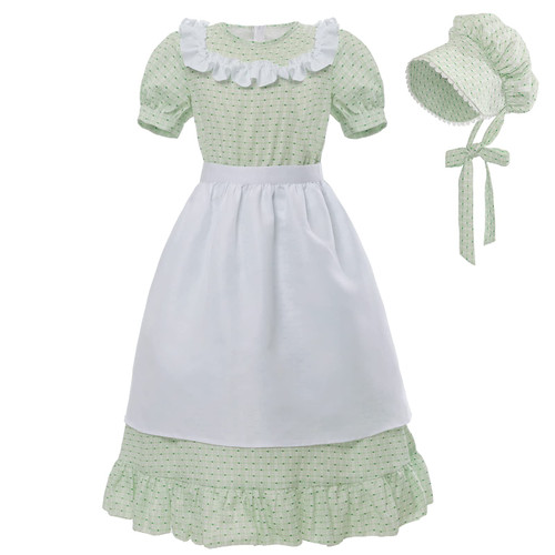 LSYYSKB Girls Pioneer Dress Colonial Prairie Dresses, Girls Pioneer Colonial Dress Prairie Costumes LSYYSKB Girls Pioneer Dress Colonial Prairie Dresses, Girls Pioneer Colonial Dress Prairie Costumes
