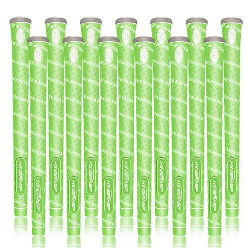 Lehui Golf Grips Set of 13 (Free 13 Tapes) Hybrid Golf Club Grips, Standard/Mdisize, 6 Colors Optional. (Lemon Green, Standard)