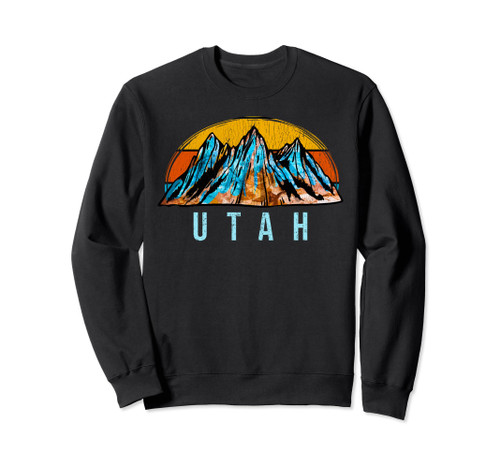 Vintage Utah | Retro Mountains Distressed Sweatshirt
