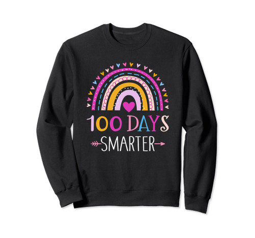 100 days of school smarter with rainbow for 100th day Sweatshirt
