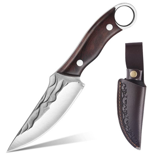 MAYiT Meat Cleaver Knife, Boning Knife Kitchen Knife 5cr15 Stainless Steel Meat Cleaver Fruit Knife Butcher Knife Outdoor Portable Camping Knife MAYiT Meat Cleaver Knife, Boning Knife Kitchen Knife 5cr15 Stainless Steel Meat Cleaver Fruit Knife Butcher Knife Outdoor Portable Camping Knife