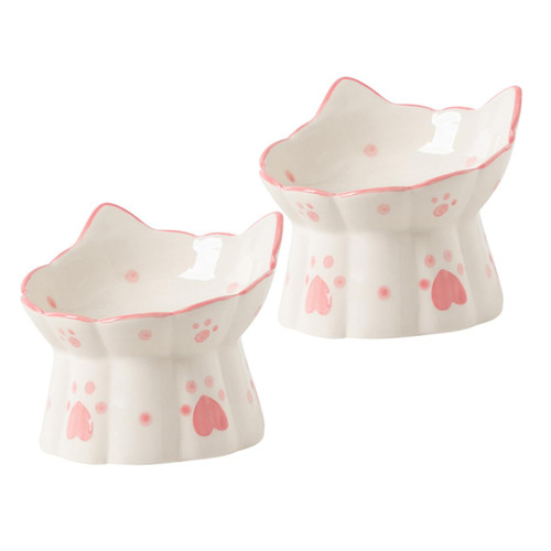 SEWOART 2pcs Pet Ceramic Bowl Cat Bowl for Food Elevated Cat Food Bowl Puppy Water Bowl Ceramic Dog Bowls Cat Raised Water Bowl Cat Bowls Ceramics Cats Dog Food Bowl Tall Feet SEWOART 2pcs Pet Ceramic Bowl Cat Bowl for Food Elevated Cat Food Bowl Puppy Water Bowl Ceramic Dog Bowls Cat Raised Water Bowl Cat Bowls Ceramics Cats Dog Food Bowl Tall Feet