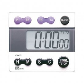 Digital Count Down & Count Up Timer with Clock - 5 Channel