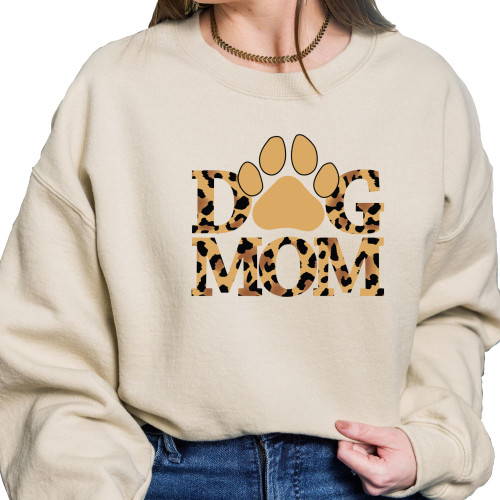 Dog Mom Sweatshirt, Leopard Dog Mom Sweatshirts for Women, Dog Mom Shirt, Dog Mom Gifts for Women, Mothers Day Sweatshirts for Dog Lovers