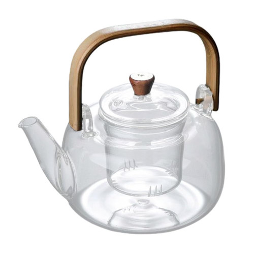 YARDWE Glass Tea Kettle Glass Tea Pitcher Glass Teapot with Infuser and- Handle Leakproof Loose Tea Kettle Tea Steeper Water Bottle Container for Home Office Japanese Tea Pot Glass Tea Pot